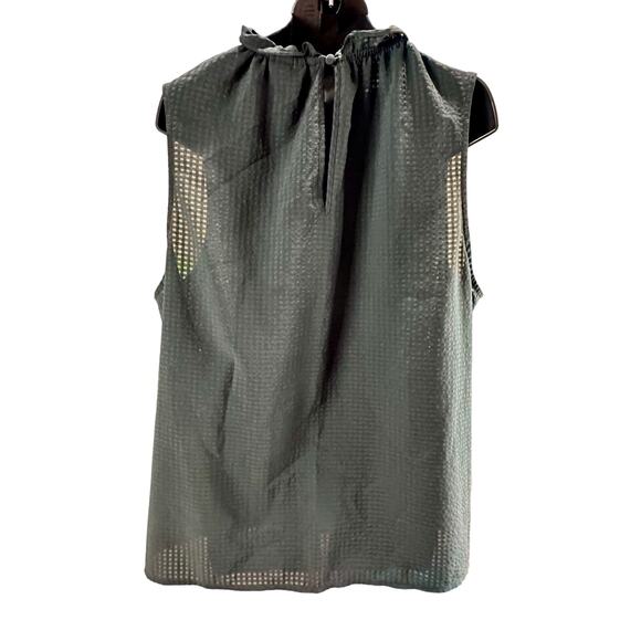 Who What Wear semi-sheer black sleeveless blouse pull over mock neck size XL - Picture 4 of 7